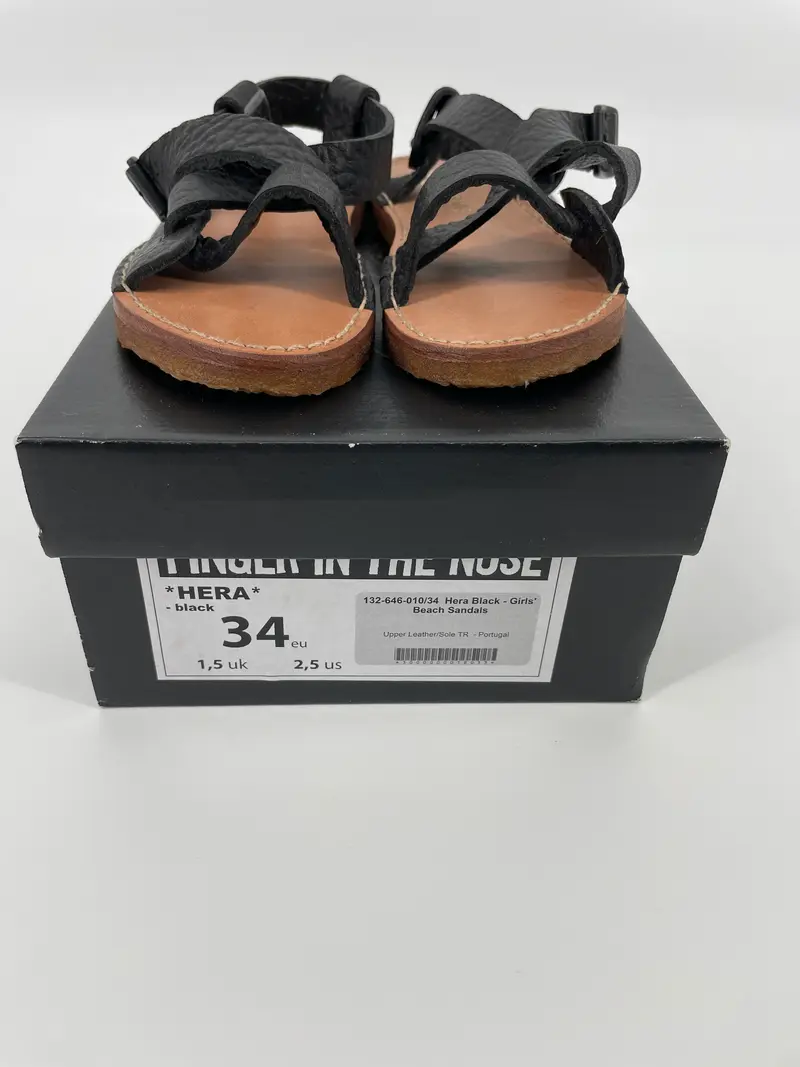 Sandalen Zwart Leer Maat 34