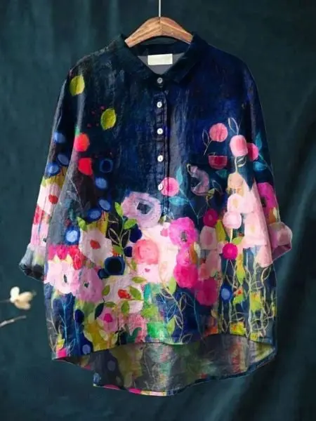 Sarah | Blumenmuster Peasant Bluse
