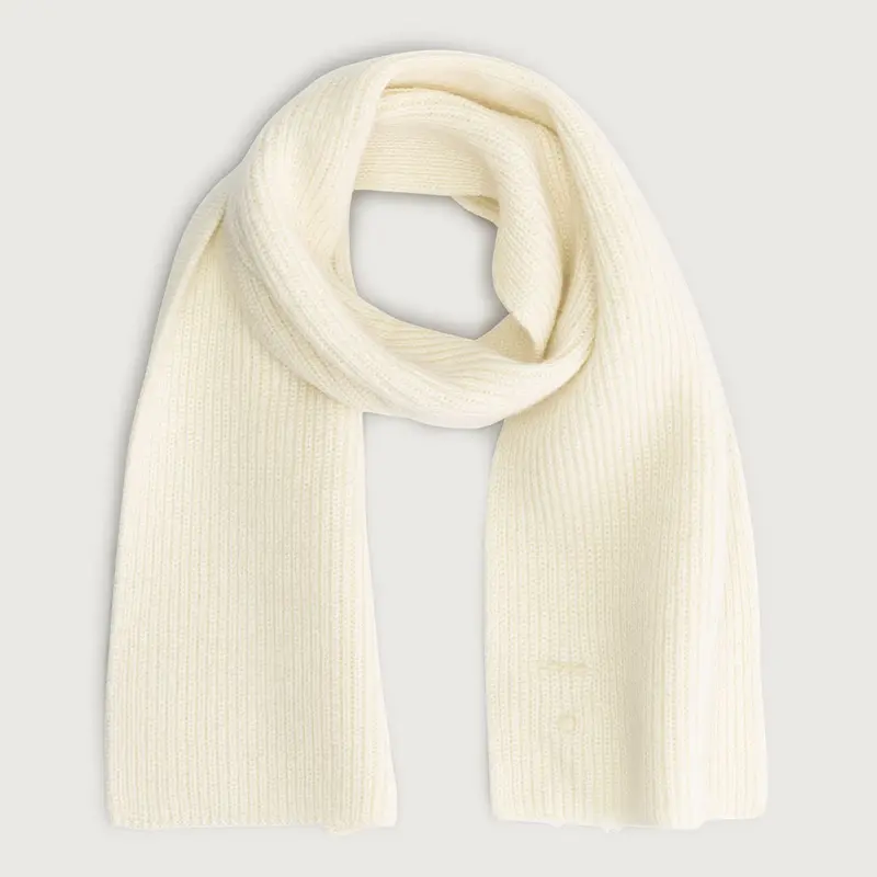 Scarf Baby Knitted Cream