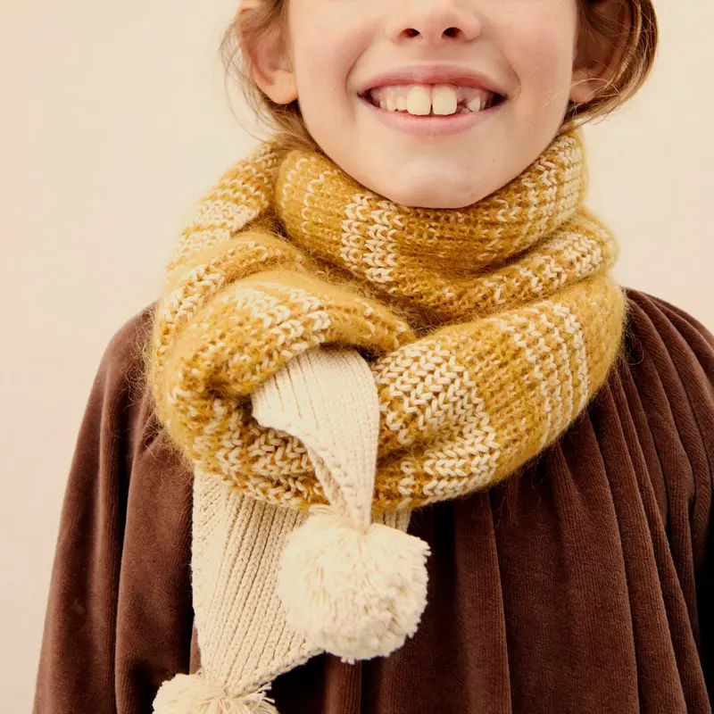 Scarf Knit Honey Stripe