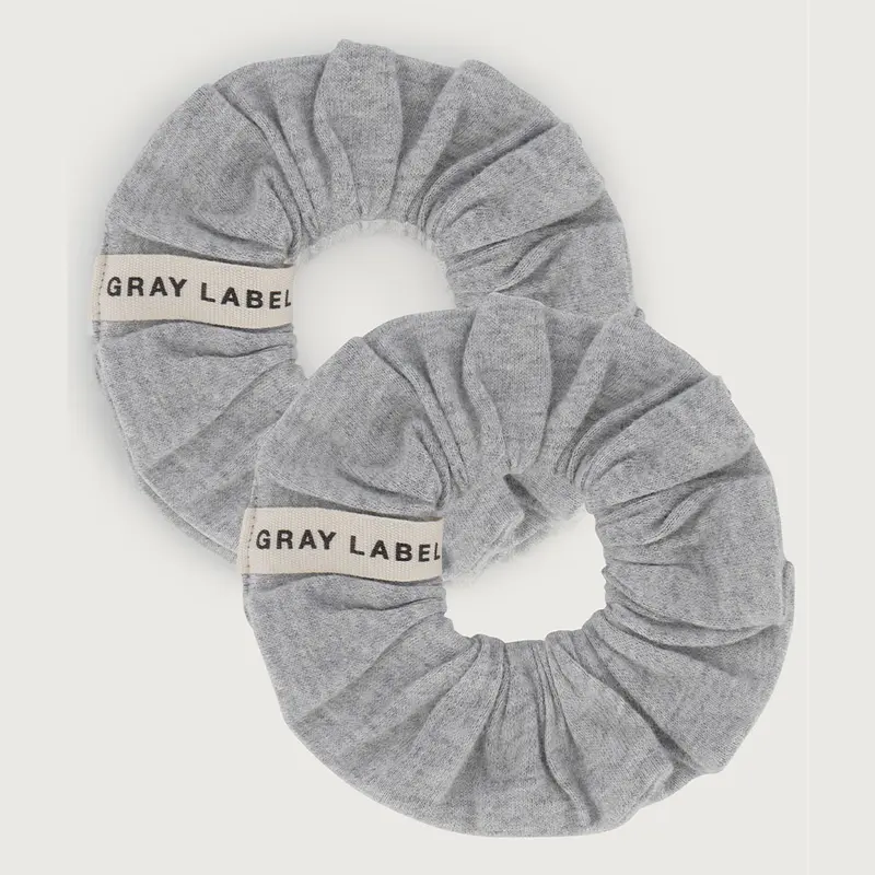 Scrunchie Grey Melange 2-PACK
