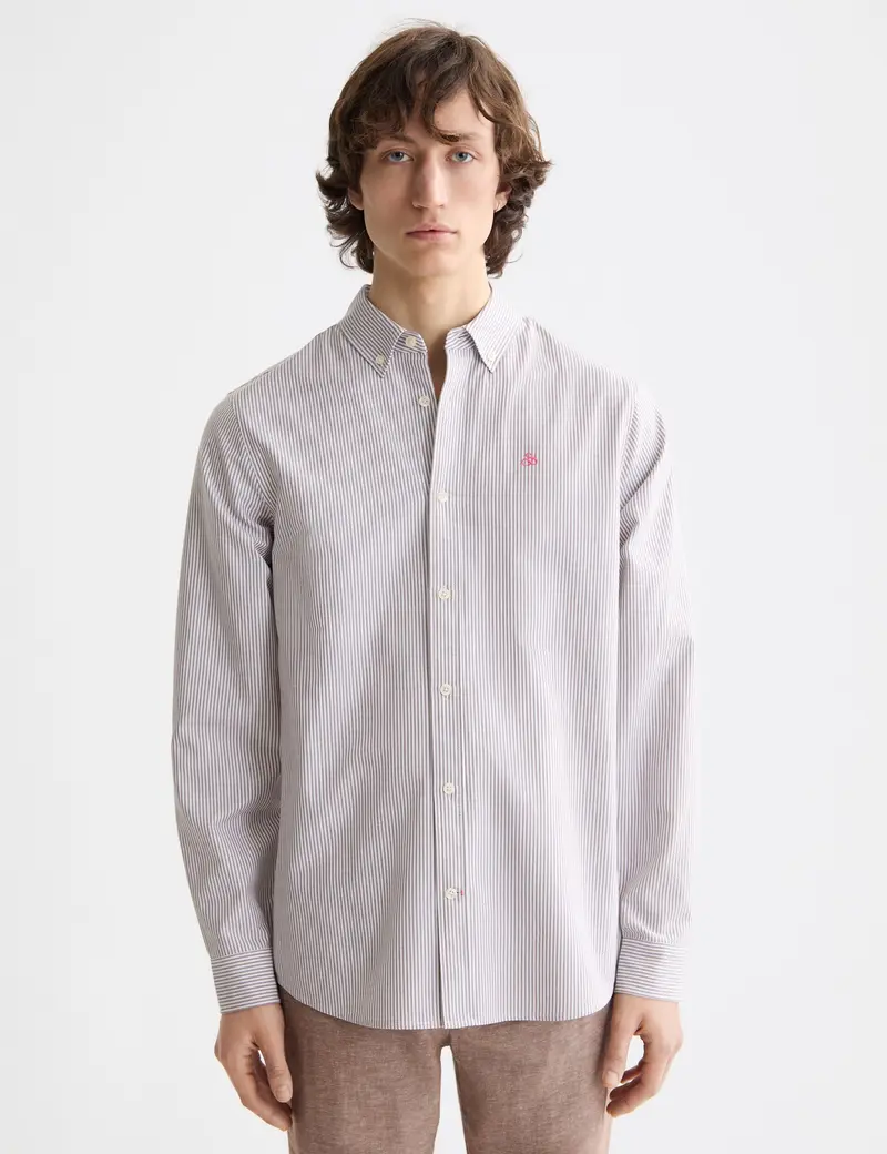 Seasonal Essentials — Striped Regular-Fit Oxford Shirt