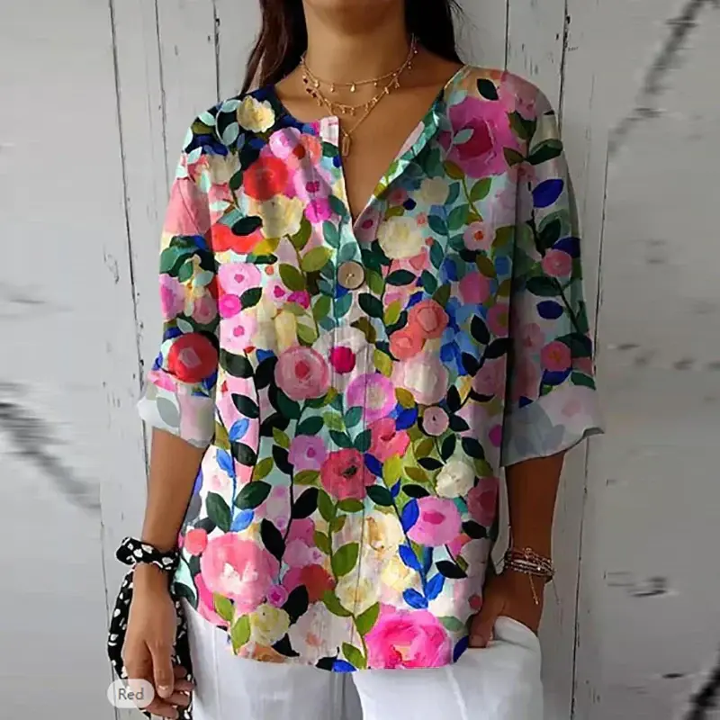 Selynra - Leichte florale Bluse