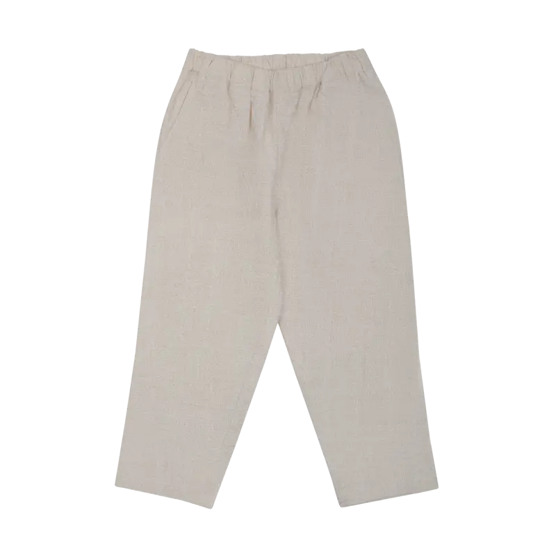 Senne Trousers | Warm White Melange