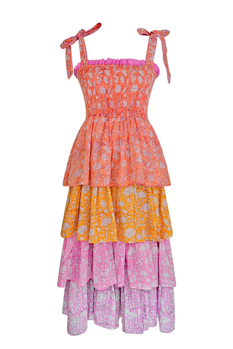 Seraphina Sorbet Tiered Dress