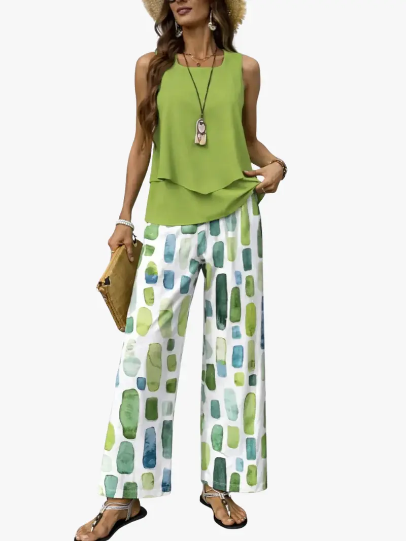 Seviana | Luftiges Sommer-Set mit Print-Hose