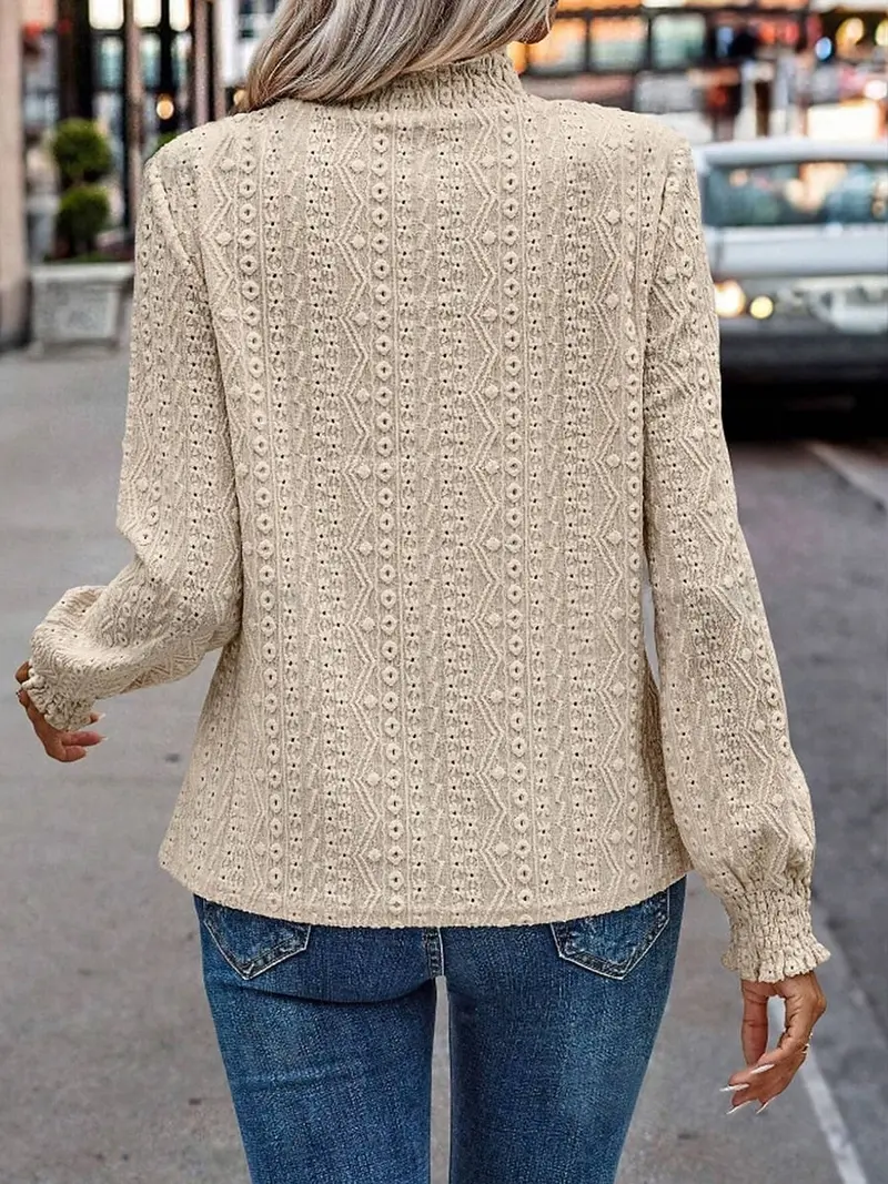Shaina™ - Langärmlige Casual-Spitzenbluse