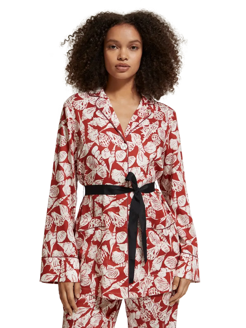 Shell Batik Printed Pyjama Blazer