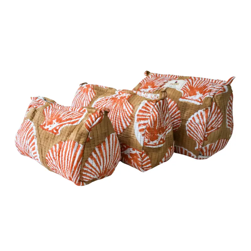 Shell Print Toiletry Bag Set