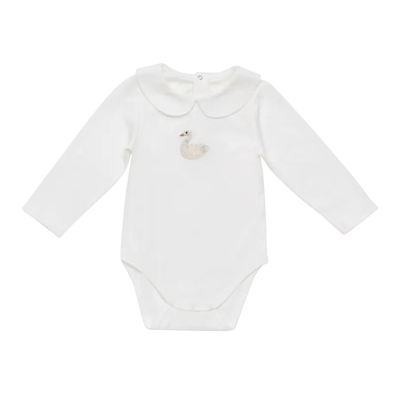 Shimmer Swan Bodysuit | Off White