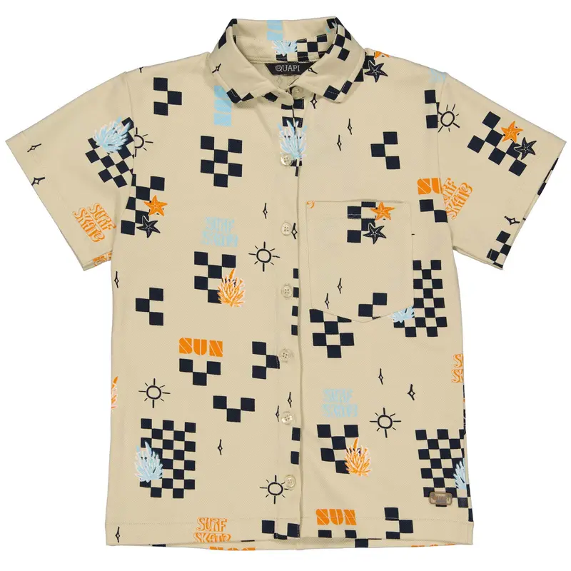 Shirt Beige | AOP Sand Check