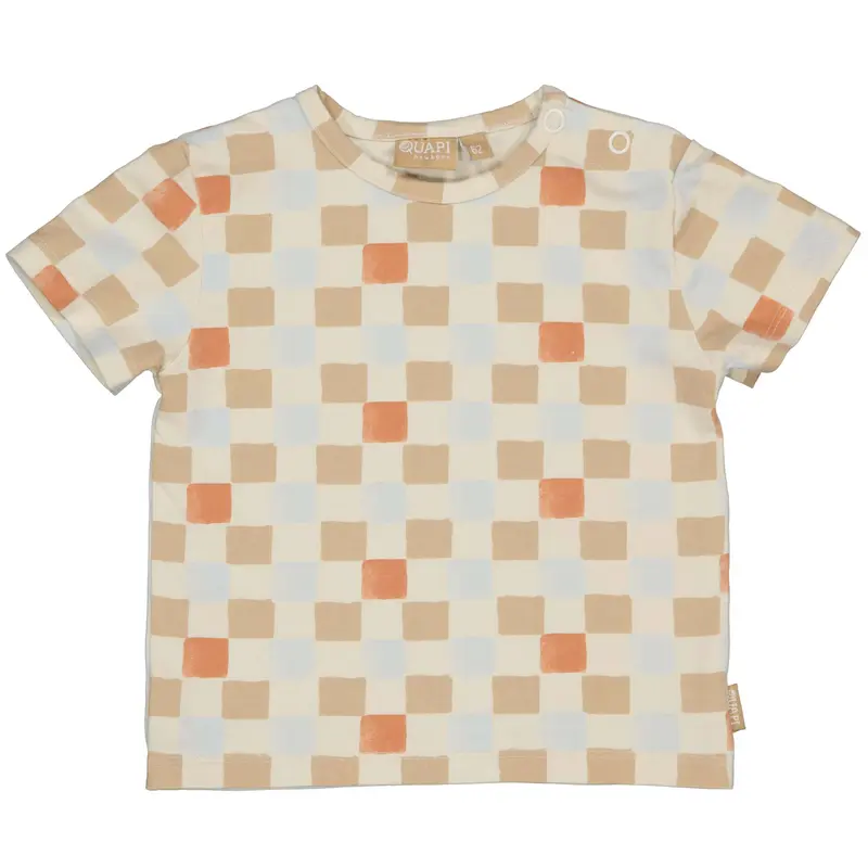 Shirt Beige geblokt | AOP Sand Graphic