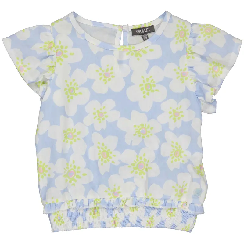 Shirt Blauw | AOP Blue Flower