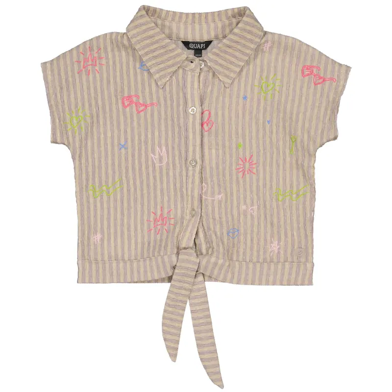Shirt Paars | AOP Purple Stripe