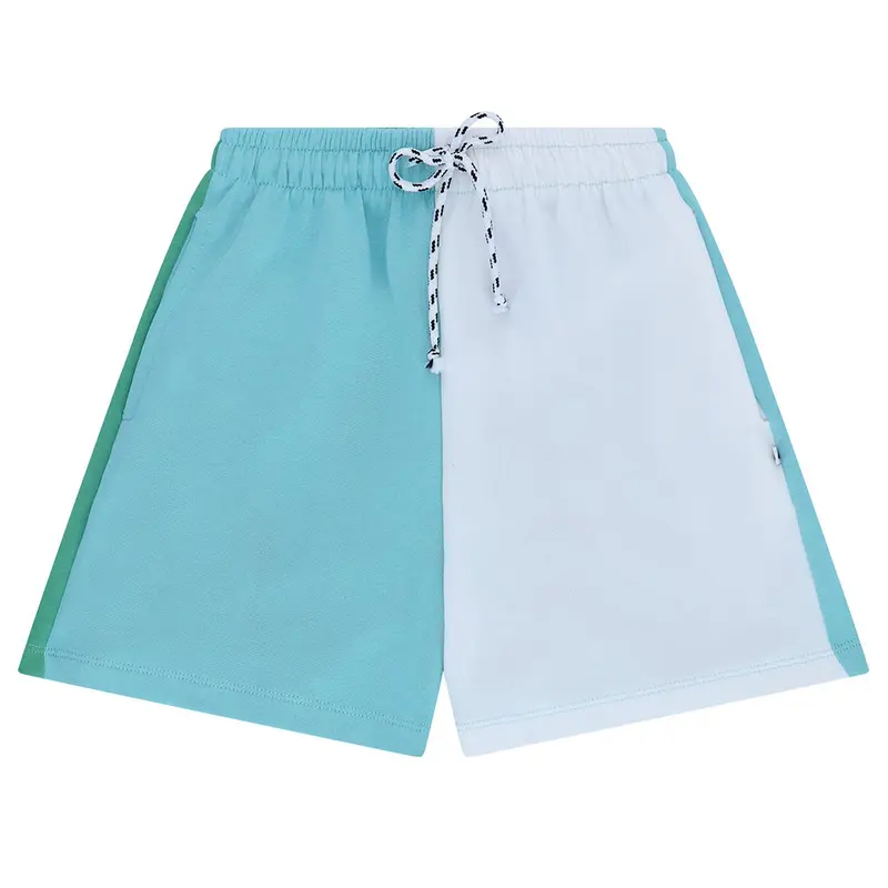 Short Jogging Colour Block Aqua Haze Off White Spruce Green