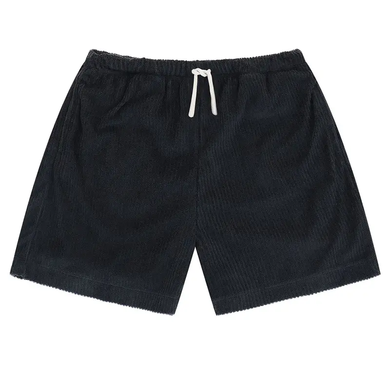 Short Towel Terry Ribbed Voyage Charcoal
