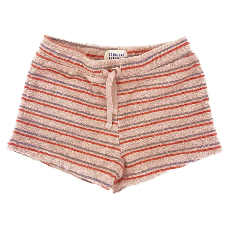 Shorts Pink Stripe Terry