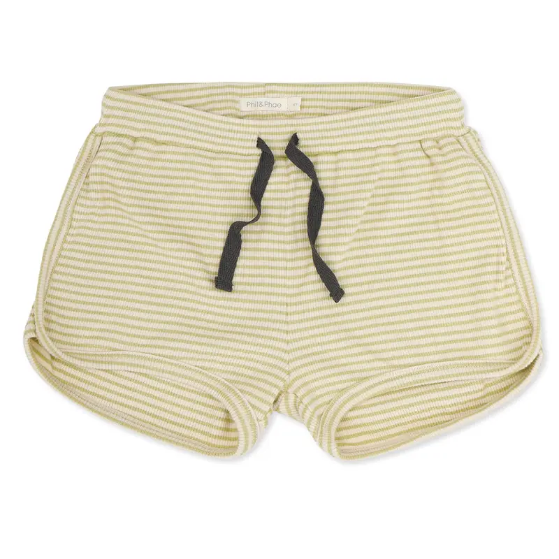Shorts Rib Soft Matcha Stripes