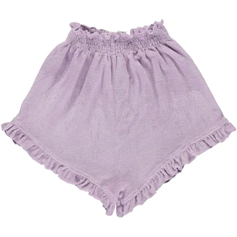 Shorts Terry Smocked Woman Lavender