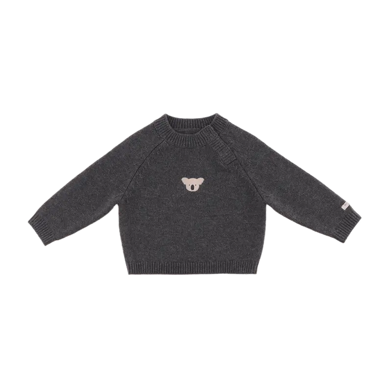 Sibbe Merino Wool Sweater | Koala | Cloudy Grey Melange