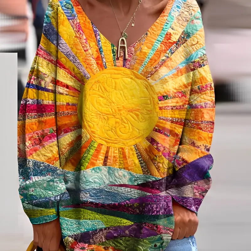 Sidonie - Weite, bunte Damenbluse