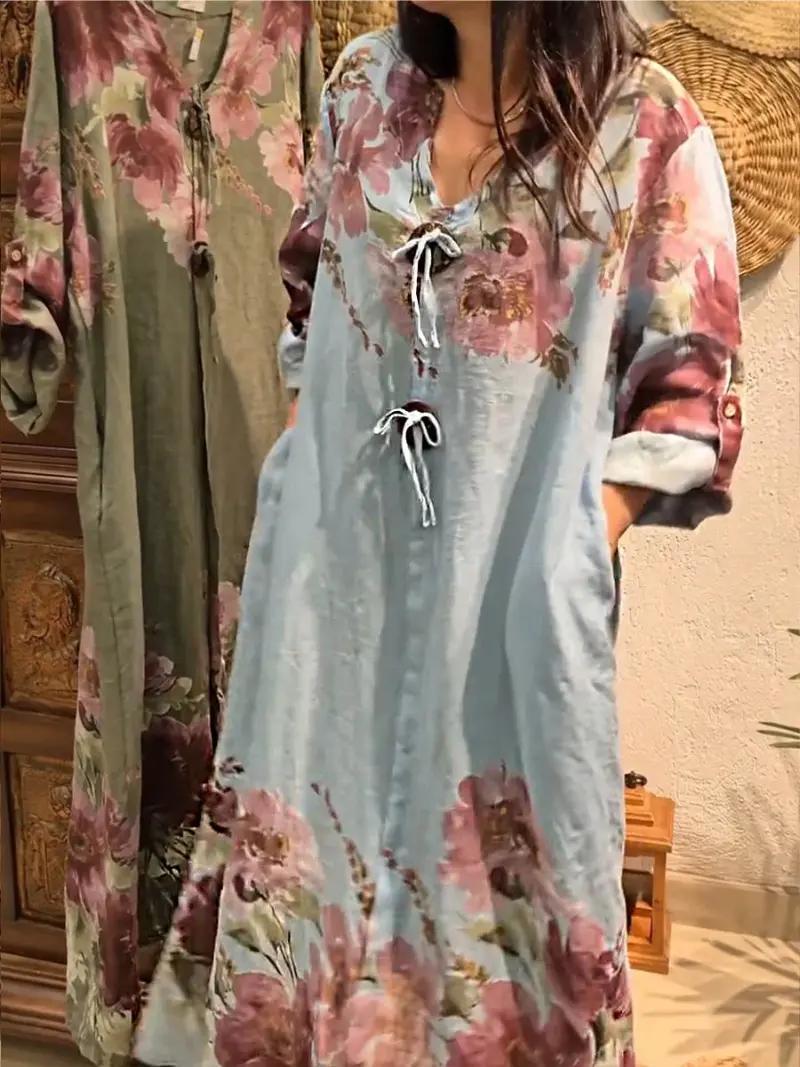 Sierla™ – Lang Kleid mit Blumen