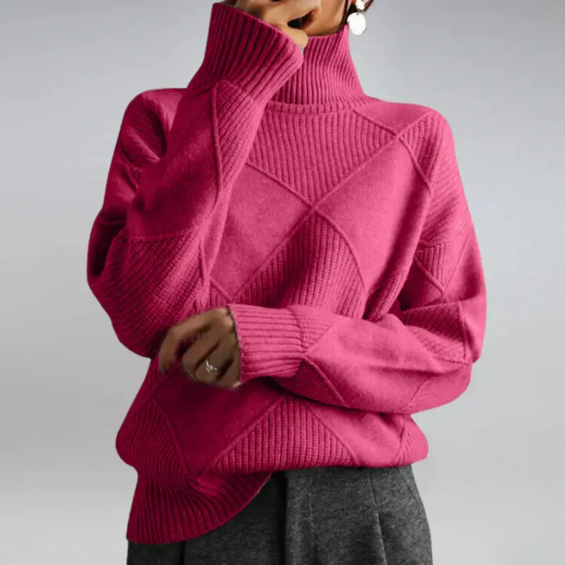 Sigara | Damen Rollkragen Strickpullover