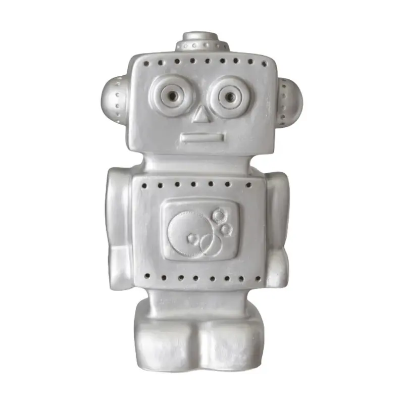 Silver Robot Lamp
