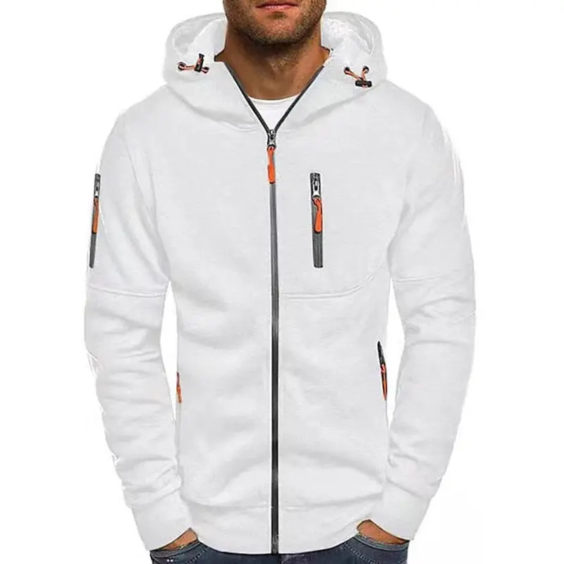 Simon | Herren Kapuzenpullover Strick mit Reißverschluss und Kordelzug