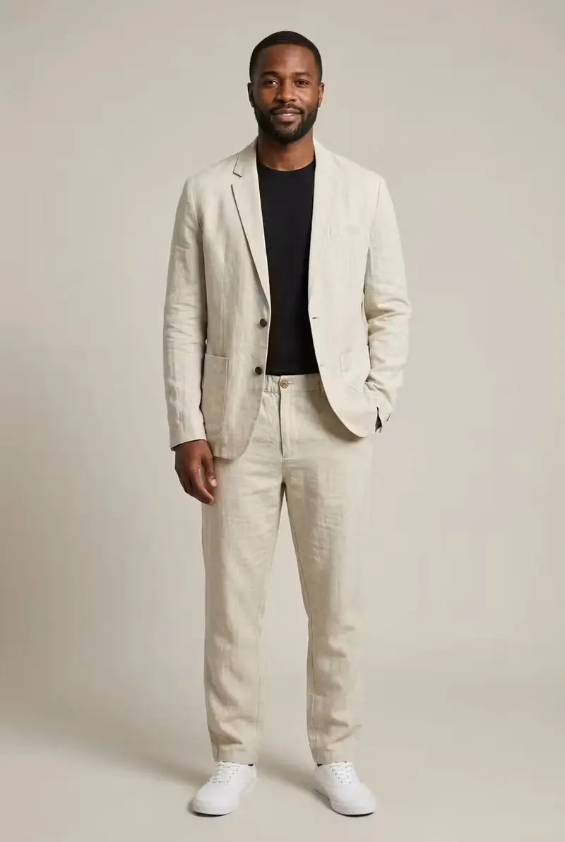 Simon | Herren Relaxtes Leinen Blazer Set