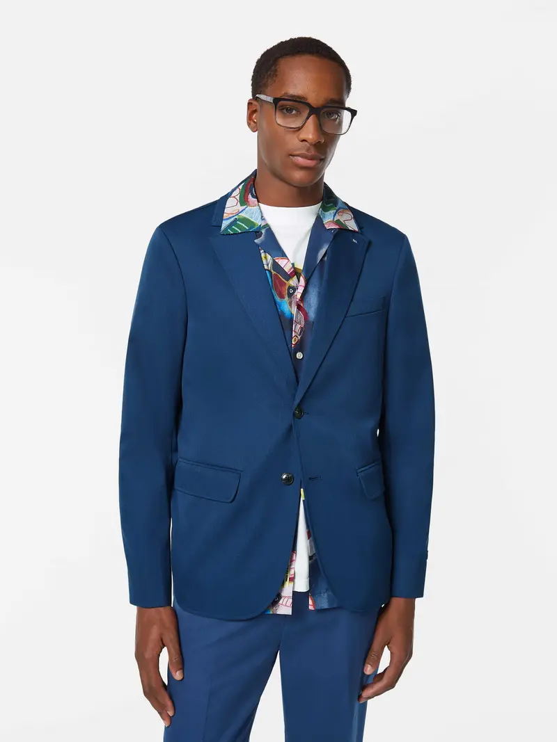 Single-Breasted Relaxed Viscose-Blend Blazer