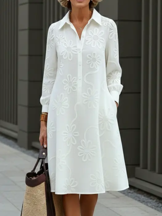 Sirelin - Softtouch-Midi-Hemdblusenkleid