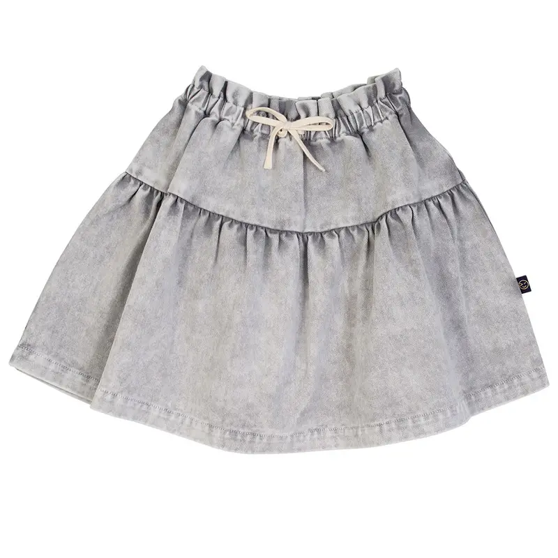Skirt Drop Waist Ice Grey Denim