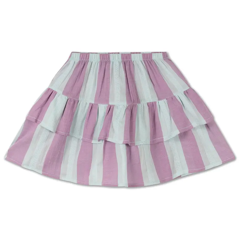 Skirt Poet Soft Aqua Violet Stripe