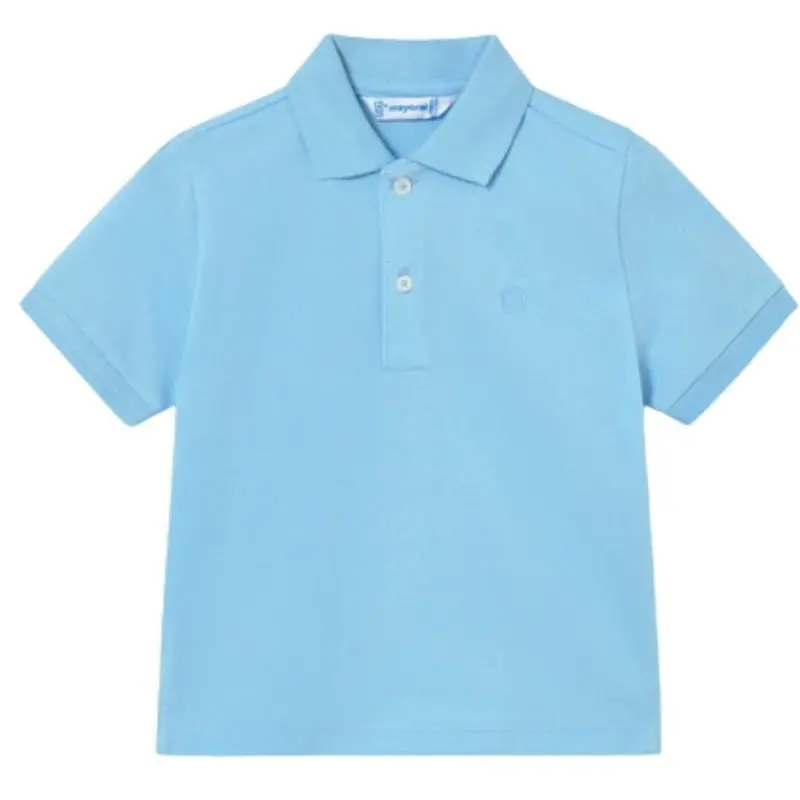 Sky Blue basic korte mouw polo 102