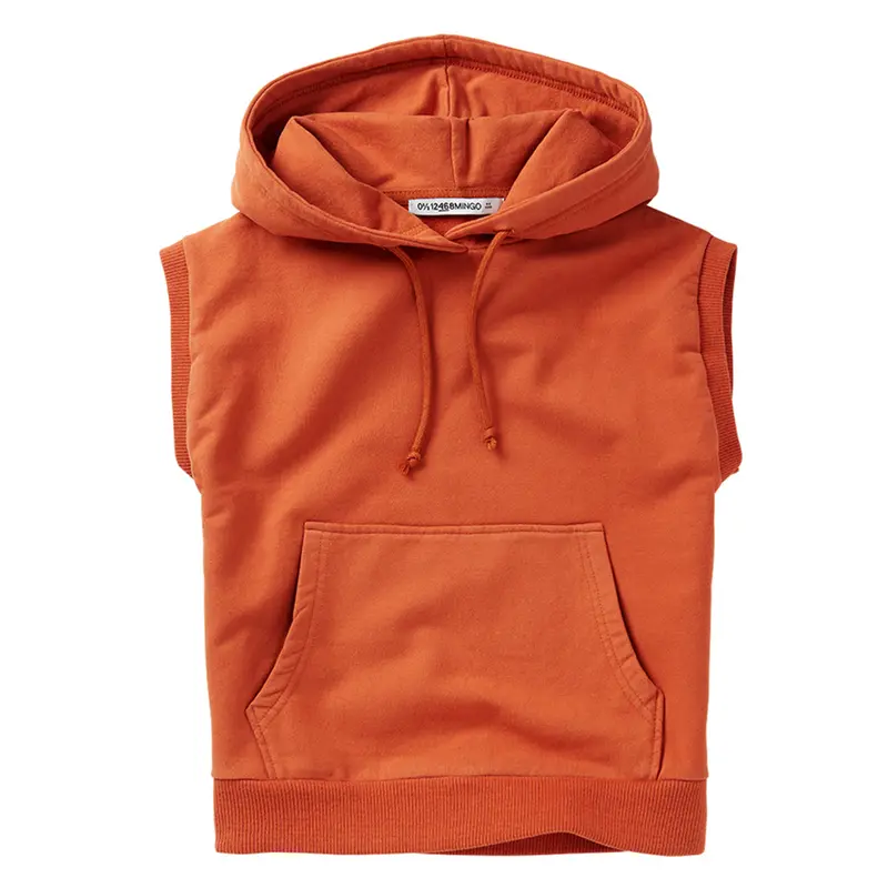 Sleeveless Hoodie Light Terracotta