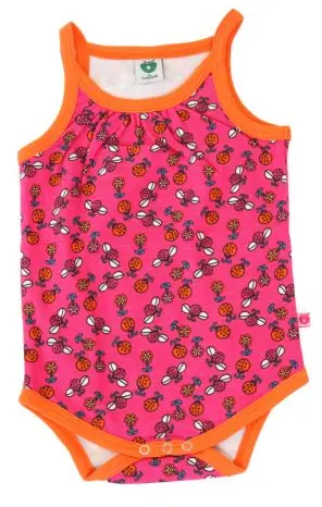 Smafolk - Body Ladybug Romper Roze Lieveheerstbeestjes