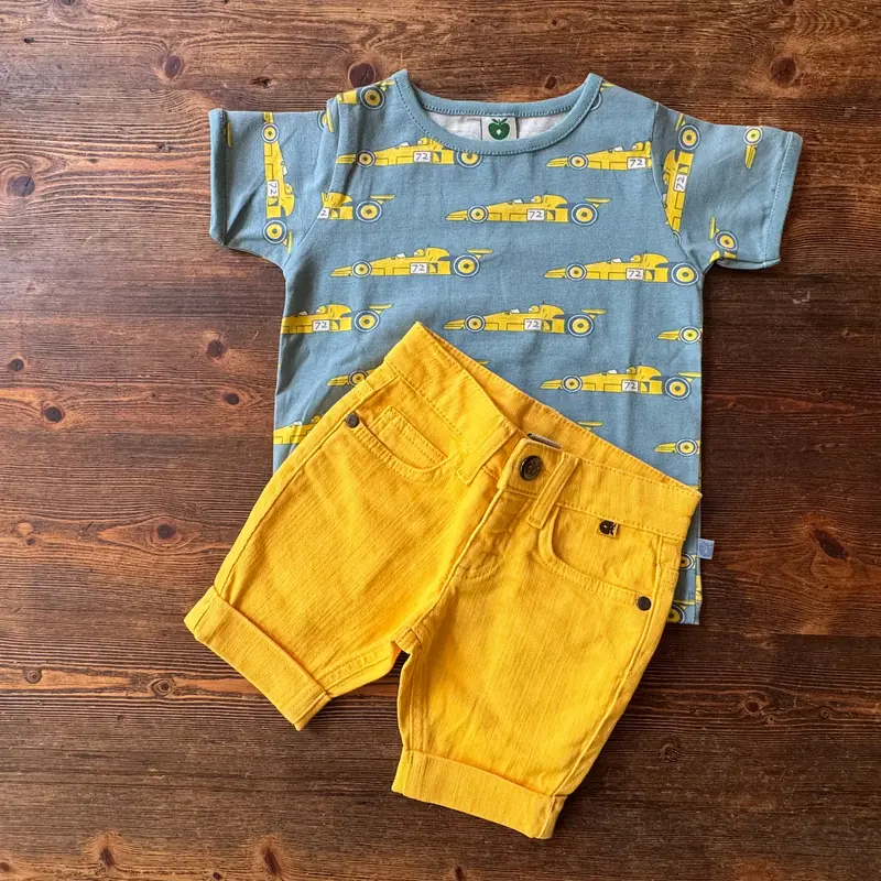 Smafolk - Gele korte Broek  - Yellow Shorts Denim