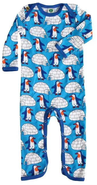 Smafolk - Jumpsuit Blauw Pinguins