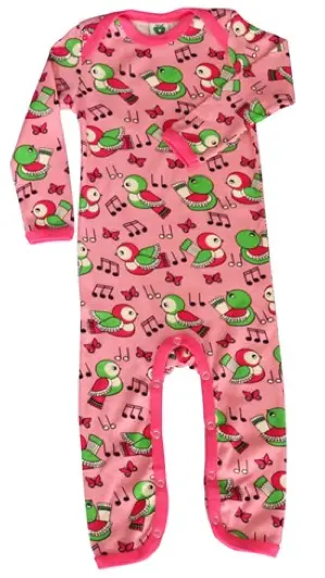 Smafolk - Jumpsuit Roze vogeltjes - Pink Birds
