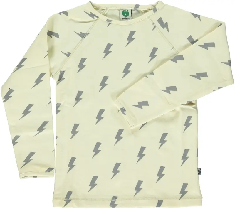 Smafolk Longsleeve Cream Raglan Bliksemflits - Lightning