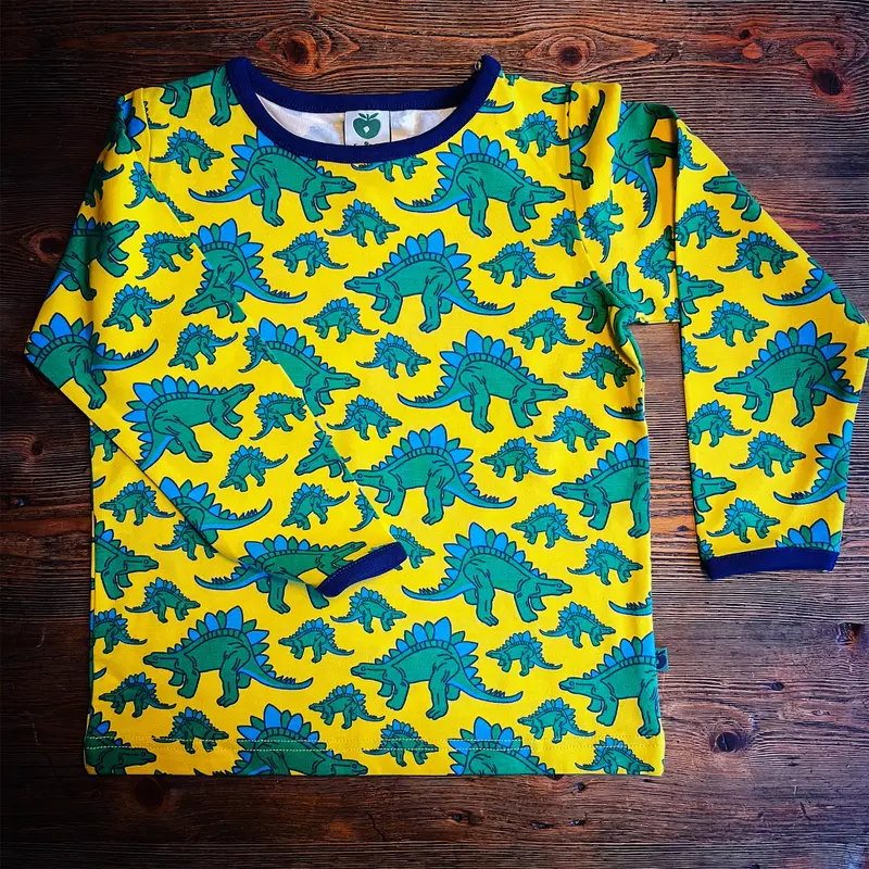 Smafolk Longsleeve Geel Groen Blauwe Dino's