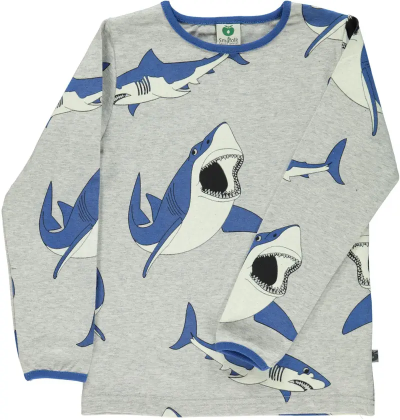 Smafolk Longsleeve Haaien Grijs - Grey Sharks