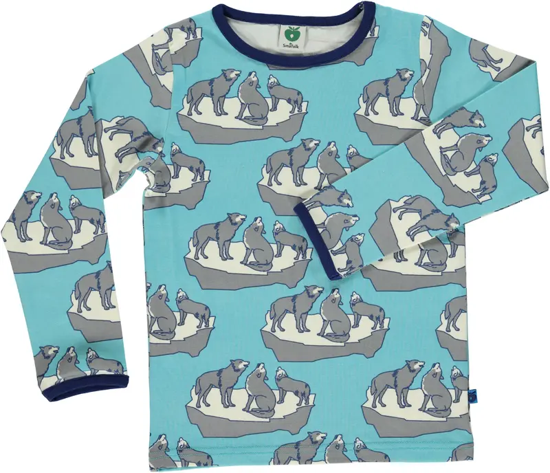 Smafolk - Longsleeve Wolves Light Blue - Wolven Lichtblauw