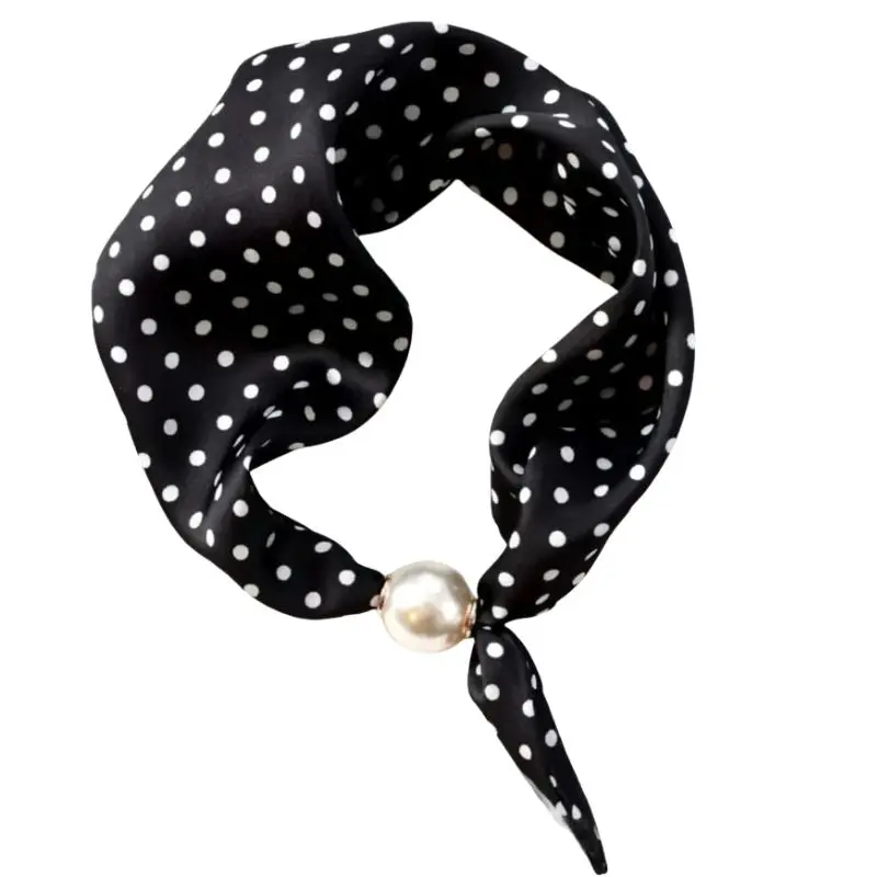 Small dot black parel sjaaltje Chloe