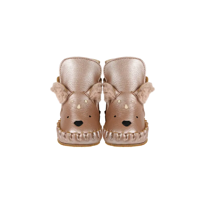 Smikki Booties | Deer | Clay Metallic Leather