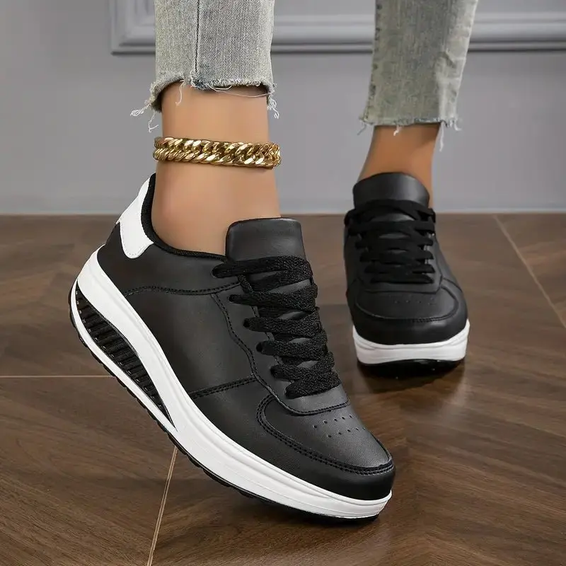 Sneaker Damen Plateau mit Schnürung Komfort