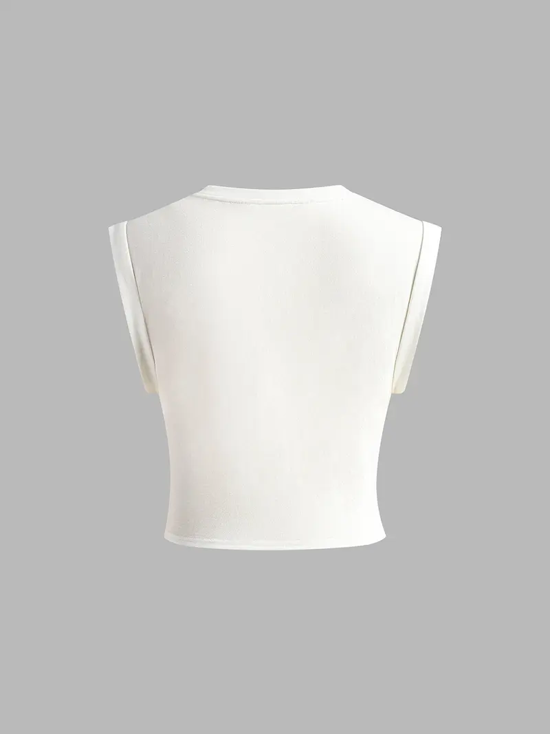 Sofia | Baumwoll T-Shirt mit Knoten Damen
