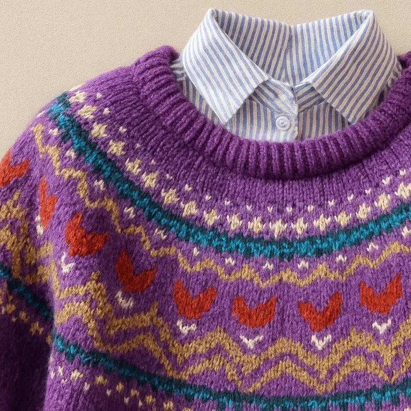 Solva™ - Eleganter Vintage Strickpullover
