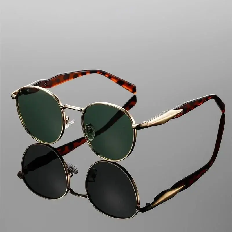 Sonnenbrille rund UV400 mit Metallbügeln